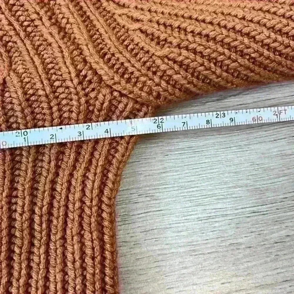 Don’t Ask Why Orange Turtleneck Knit Sweater Size OSFM - Picture 7 of 8